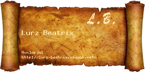 Lurz Beatrix névjegykártya
